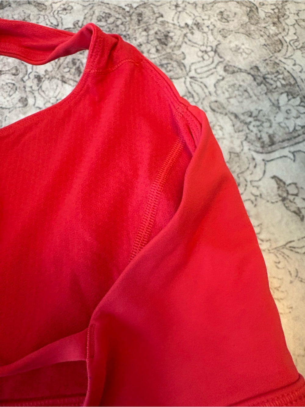 Lululemon Free To Be Serene Bra Red Coral Strappy Back Size 10 - Picture 5 of 5